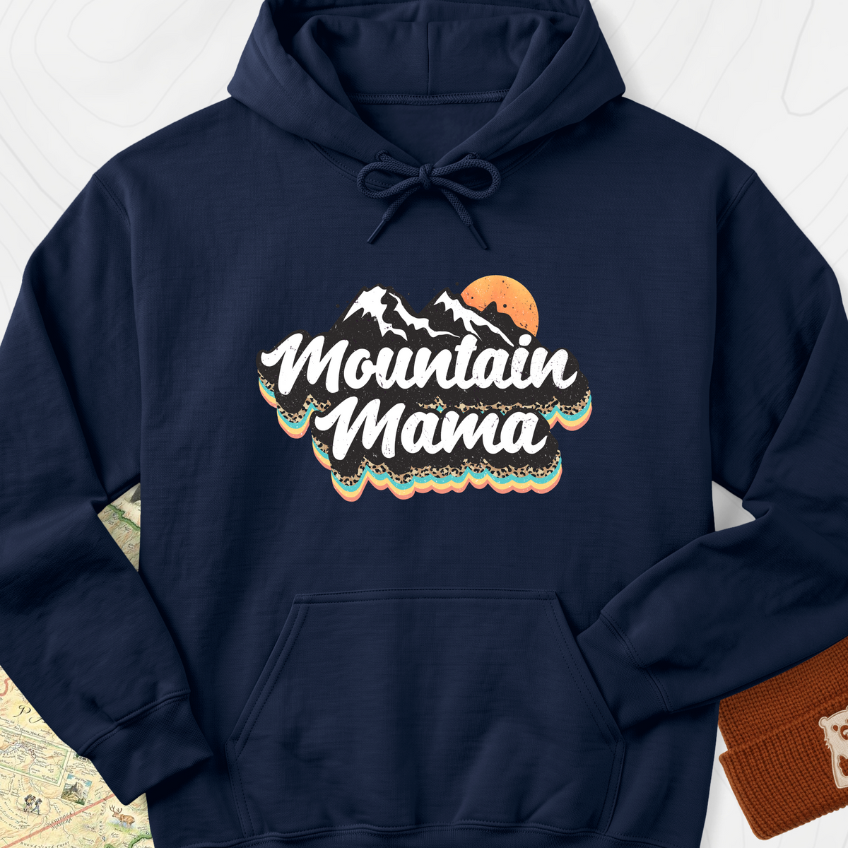 Mountain Mama Adventure Hoodie - Navy