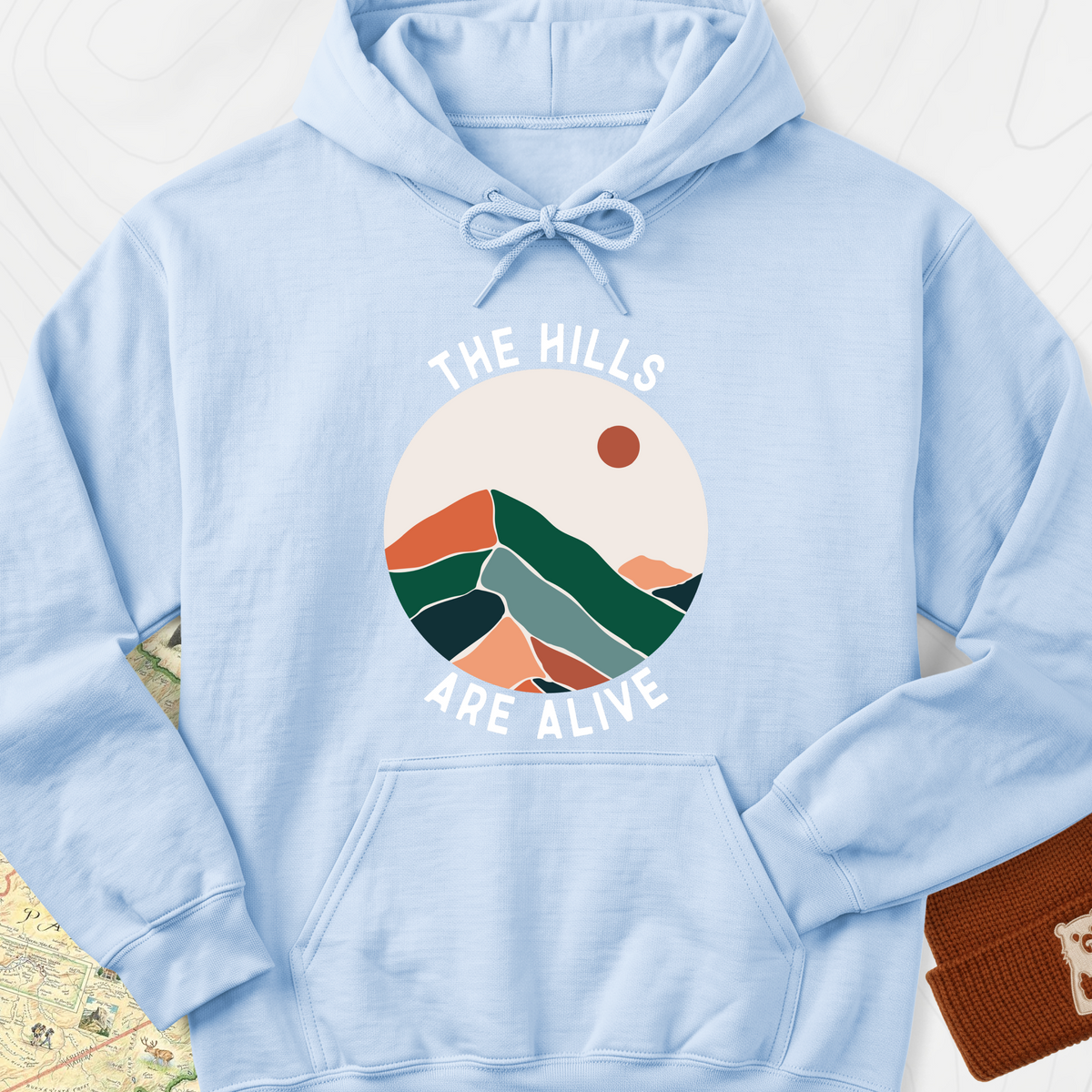 The Hills Are Alive Hoodie - Light Blue