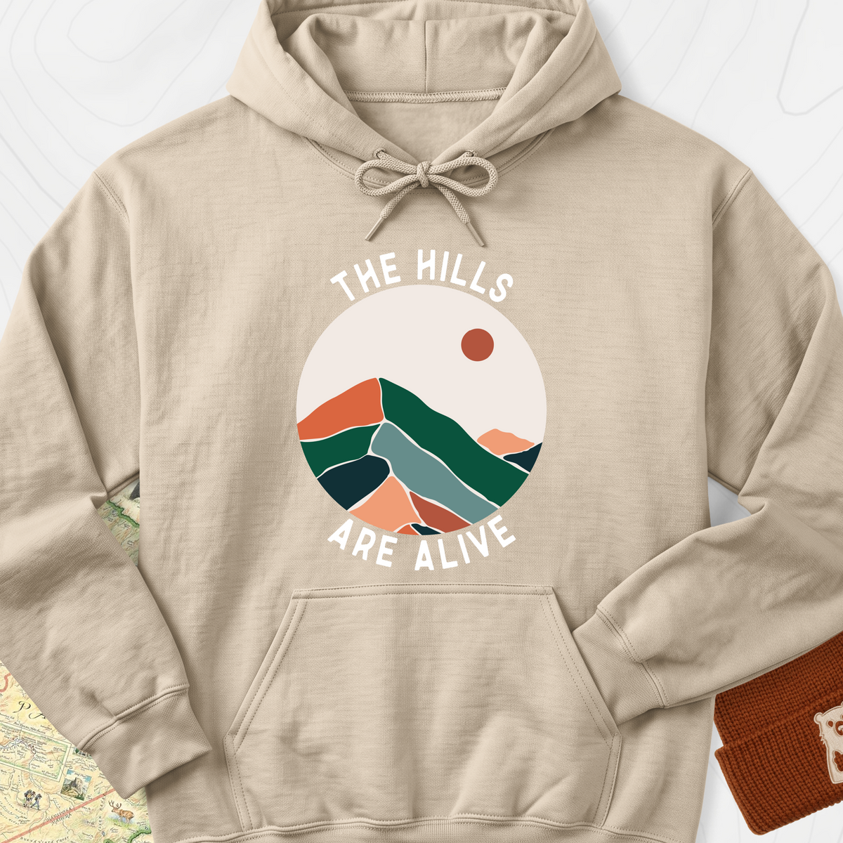 The Hills Are Alive Hoodie - Sand