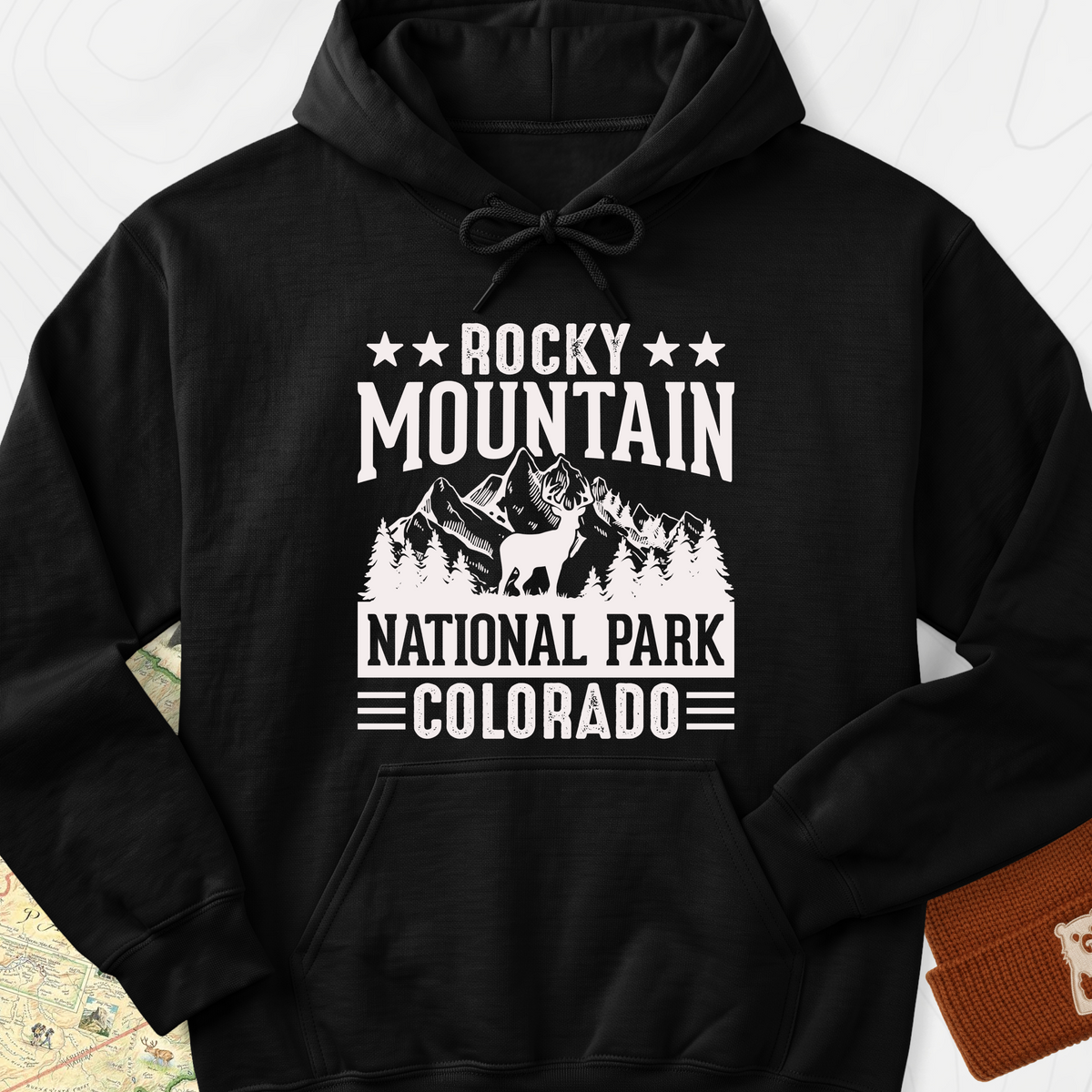 Rocky Mountain Hoodie - Black
