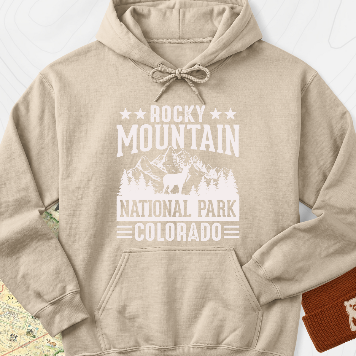 Rocky Mountain Hoodie - Sand