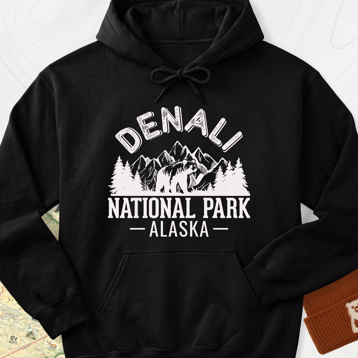Denali Alaska Hoodie - Black