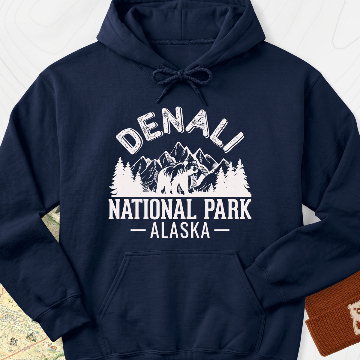 Denali Alaska Hoodie - Navy