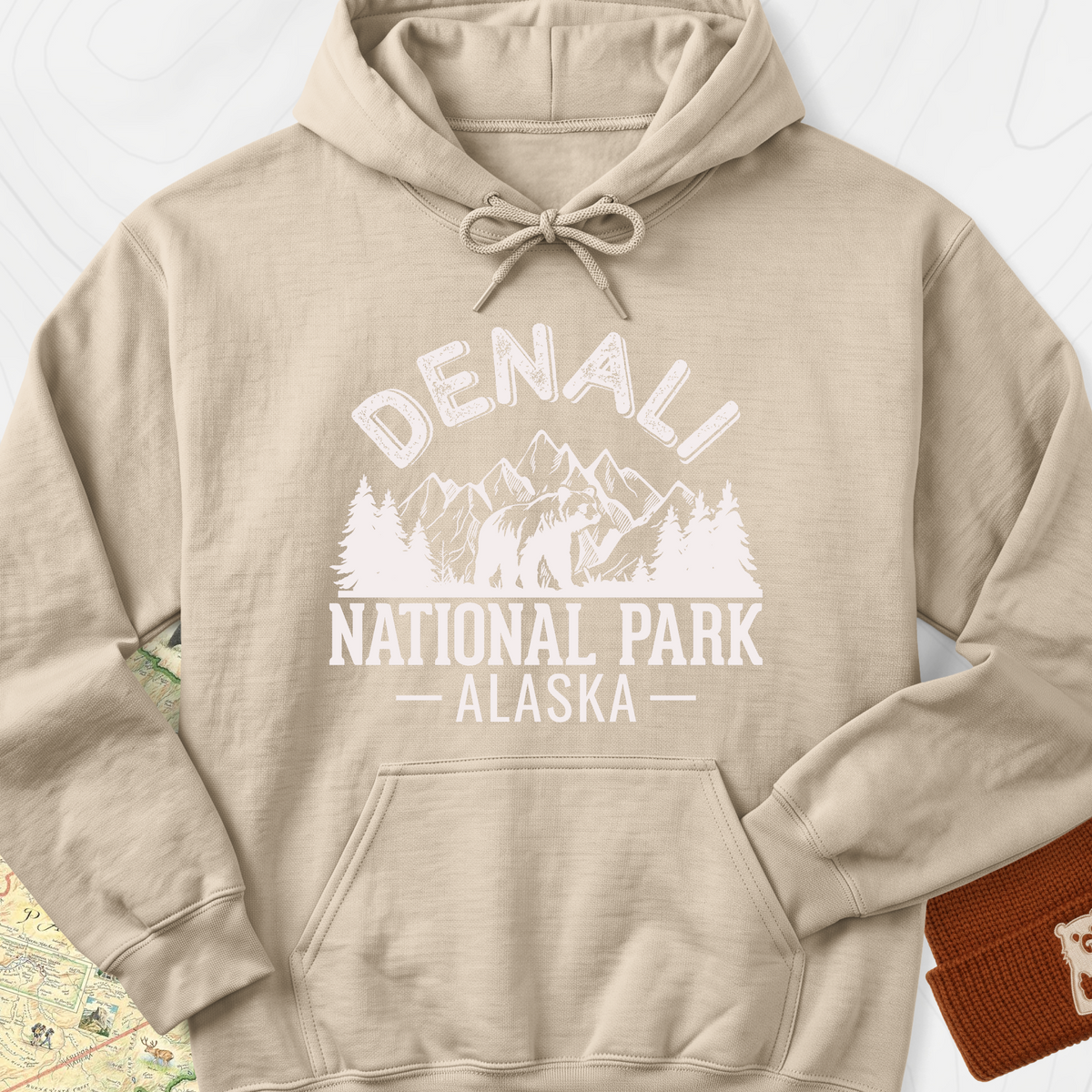 Denali Alaska Hoodie - Sand