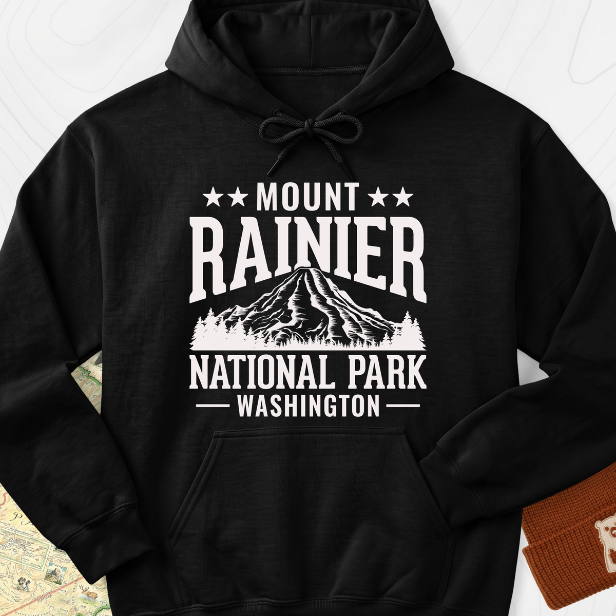 Mount Rainier Hoodie - Black