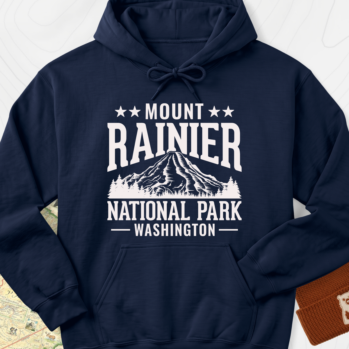 Mount Rainier Hoodie - Navy