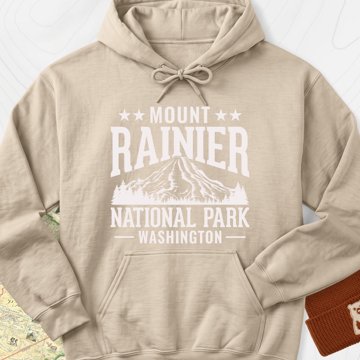 Mount Rainier Hoodie - Sand