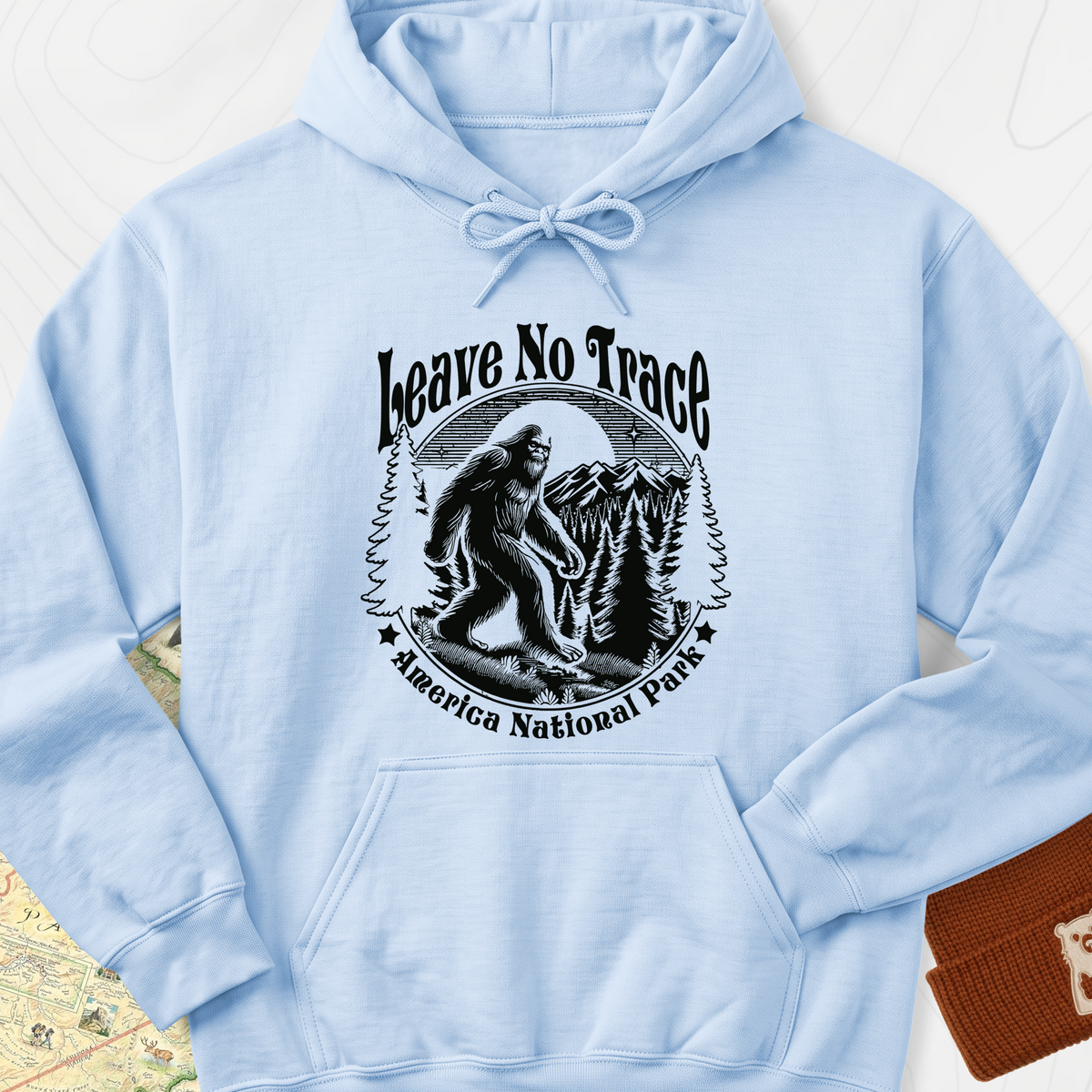 Leave No Trace Hoodie - Light Blue
