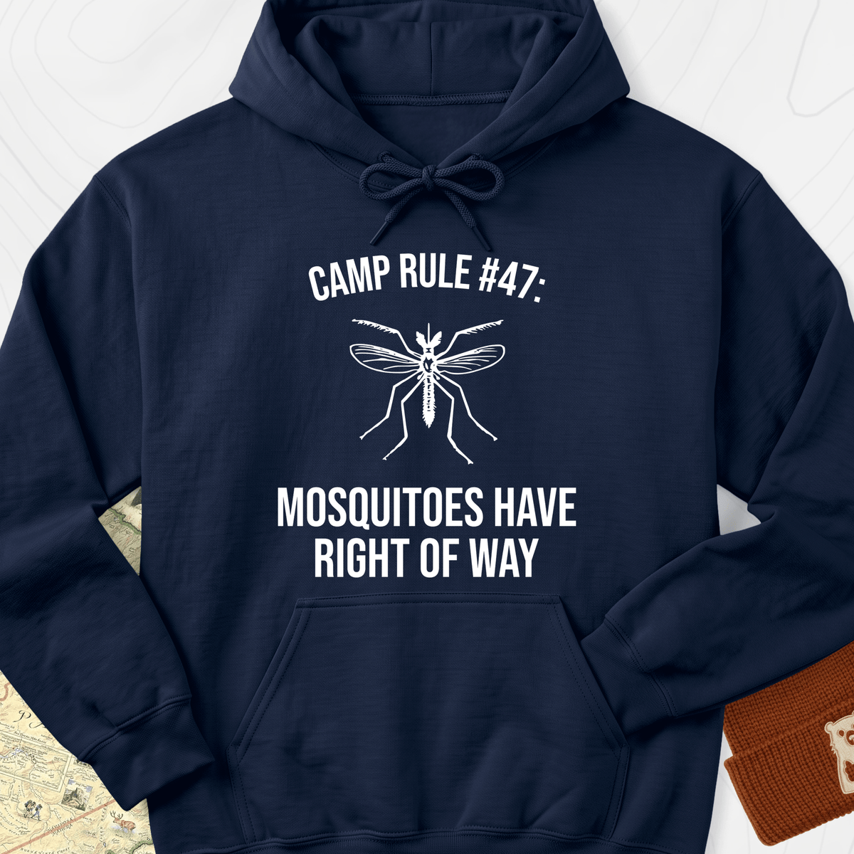 Mosquitoes Have Right Of Way Hoodie - Navy