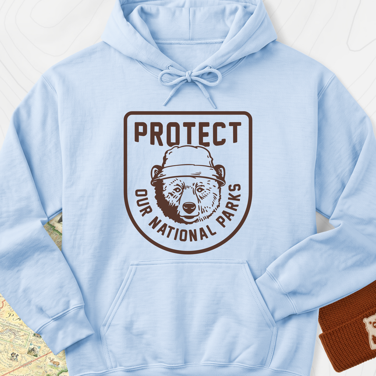 Protect Our National Parks Hoodie - Light Blue