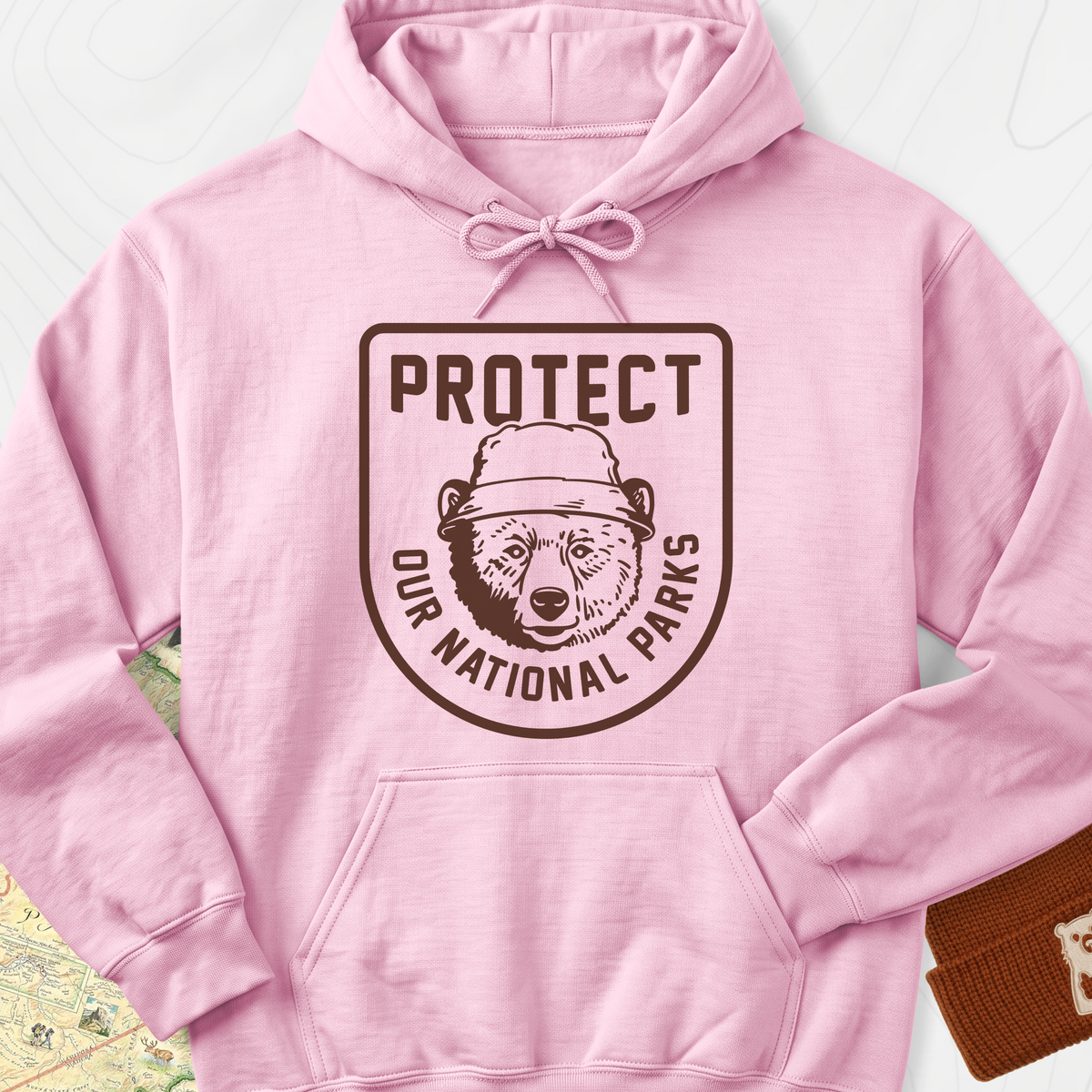Protect Our National Parks Hoodie - Light Pink