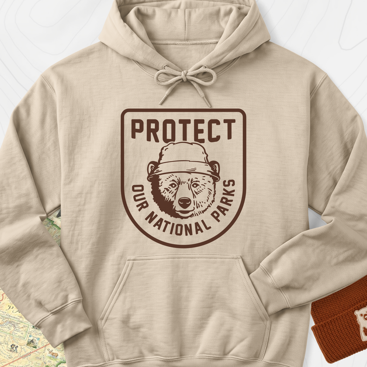 Protect Our National Parks Hoodie - Sand