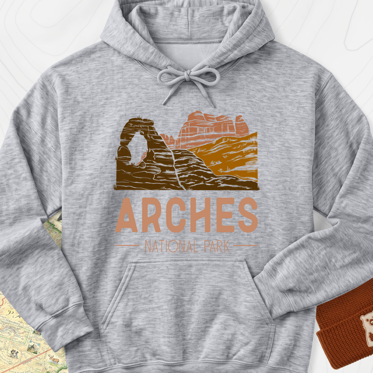 Arches National Park Hoodie - Sport Grey