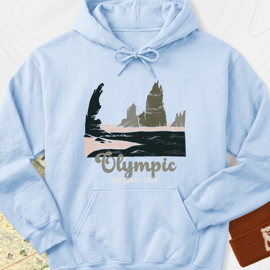 Olympic National Park Hoodie - Light Blue