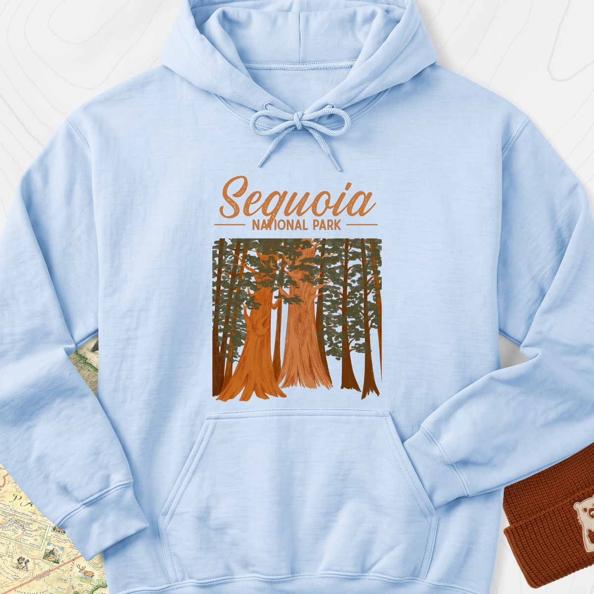 Sequoia National Park Hoodie - Light Blue