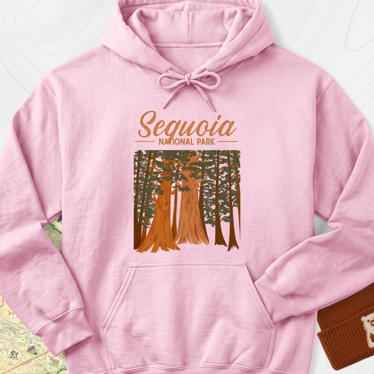 Sequoia National Park Hoodie - Light Pink