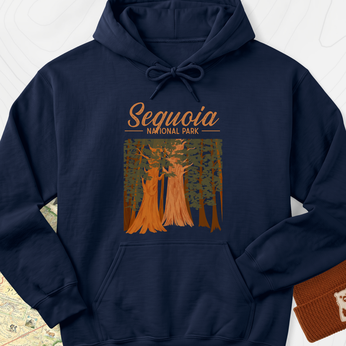 Sequoia National Park Hoodie - Navy