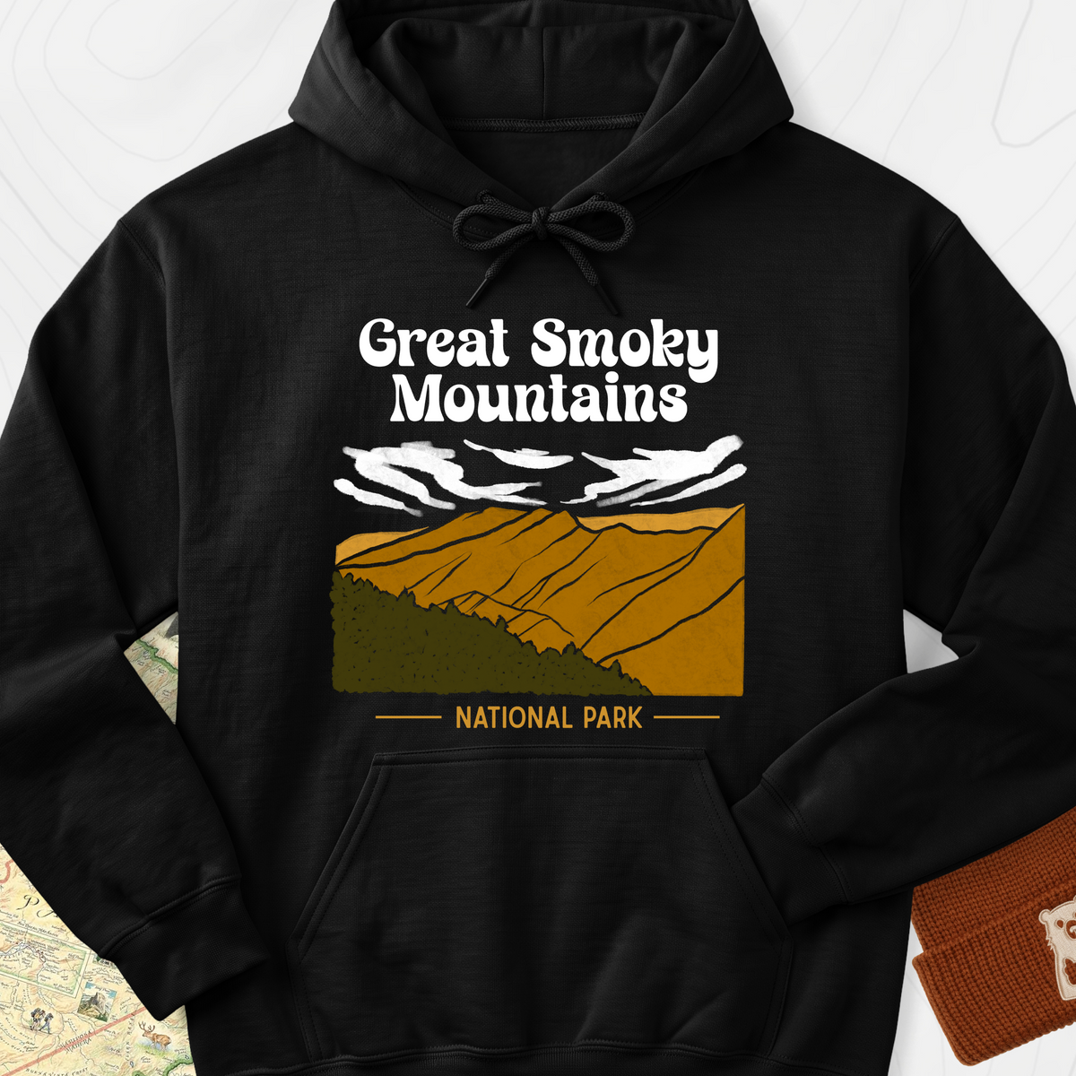 Smoky Mountains National Park Hoodie - Black