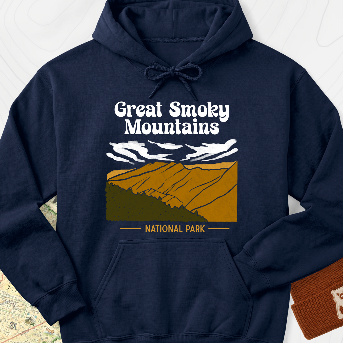 Smoky Mountains National Park Hoodie - Navy