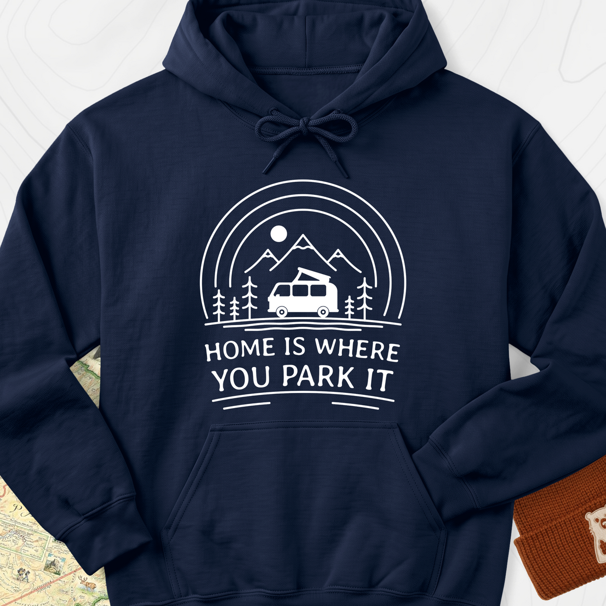 Home Is Where You Park It Hoodie - Navy