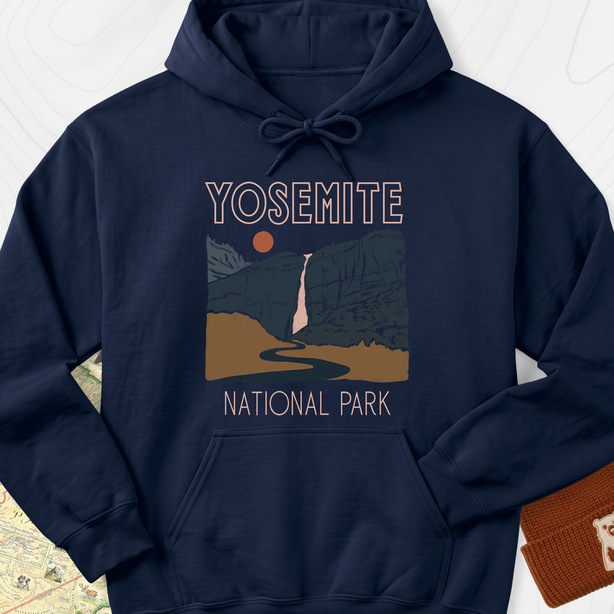 Yosemite National Park Hoodie - Navy