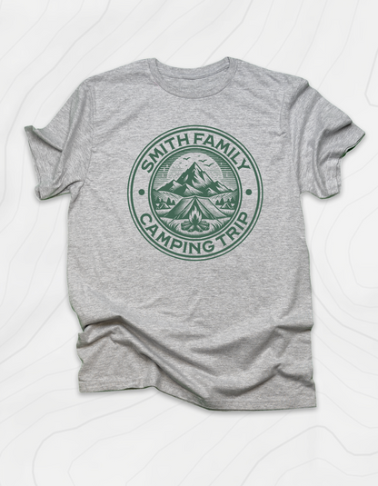 Custom Family Camping Badge T-Shirt