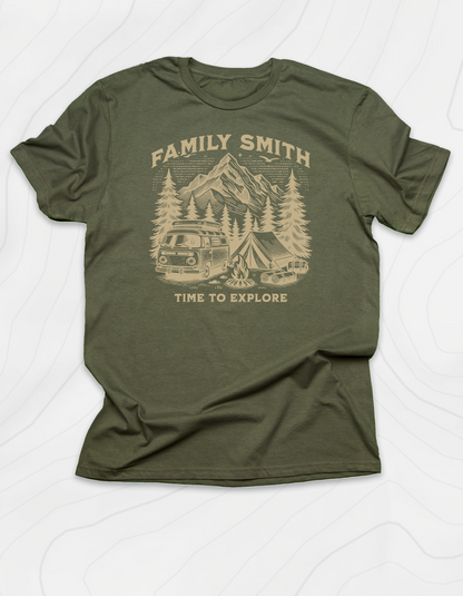 Custom Family Time to Explore T-Shirt