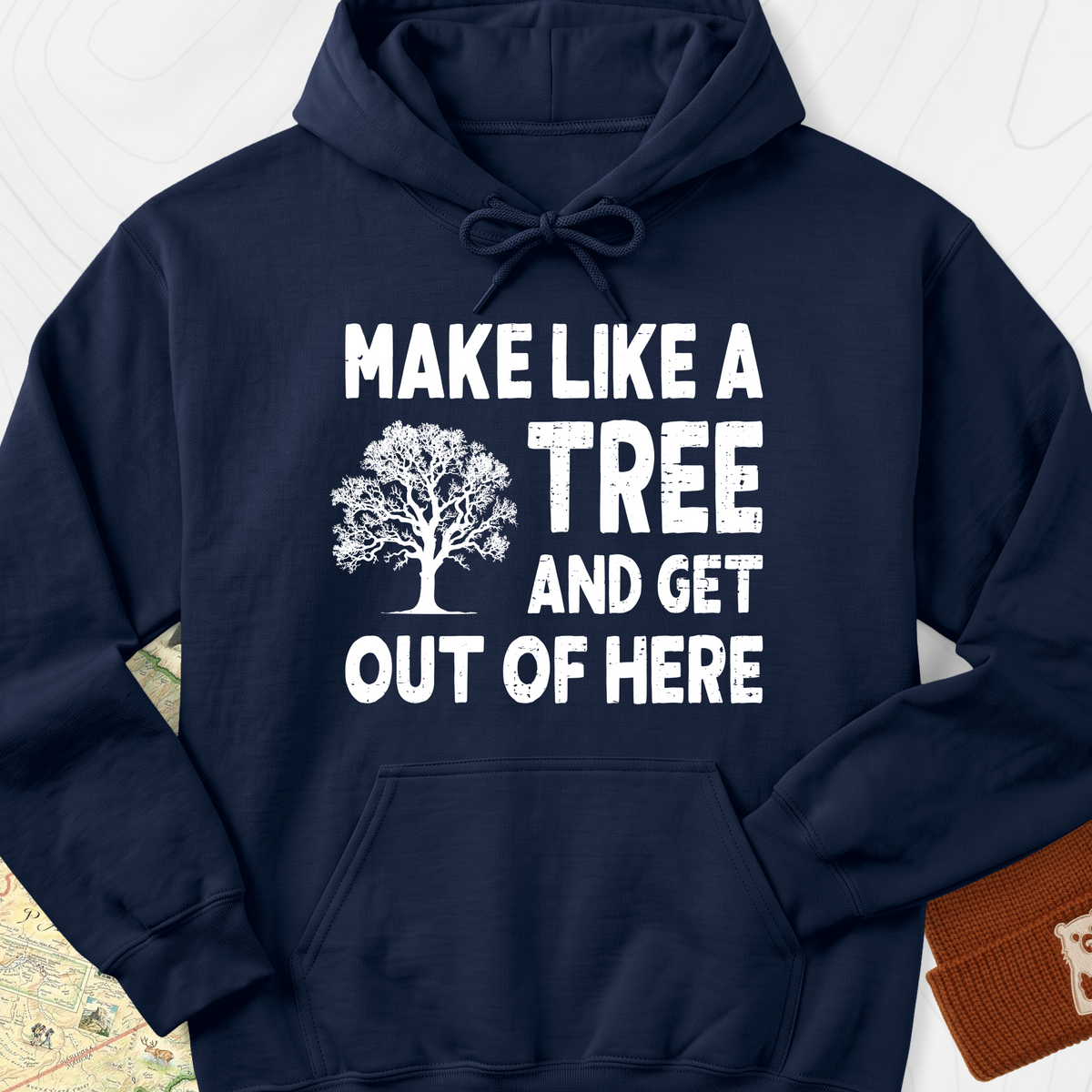 Make Like A Tree Hoodie - Navy
