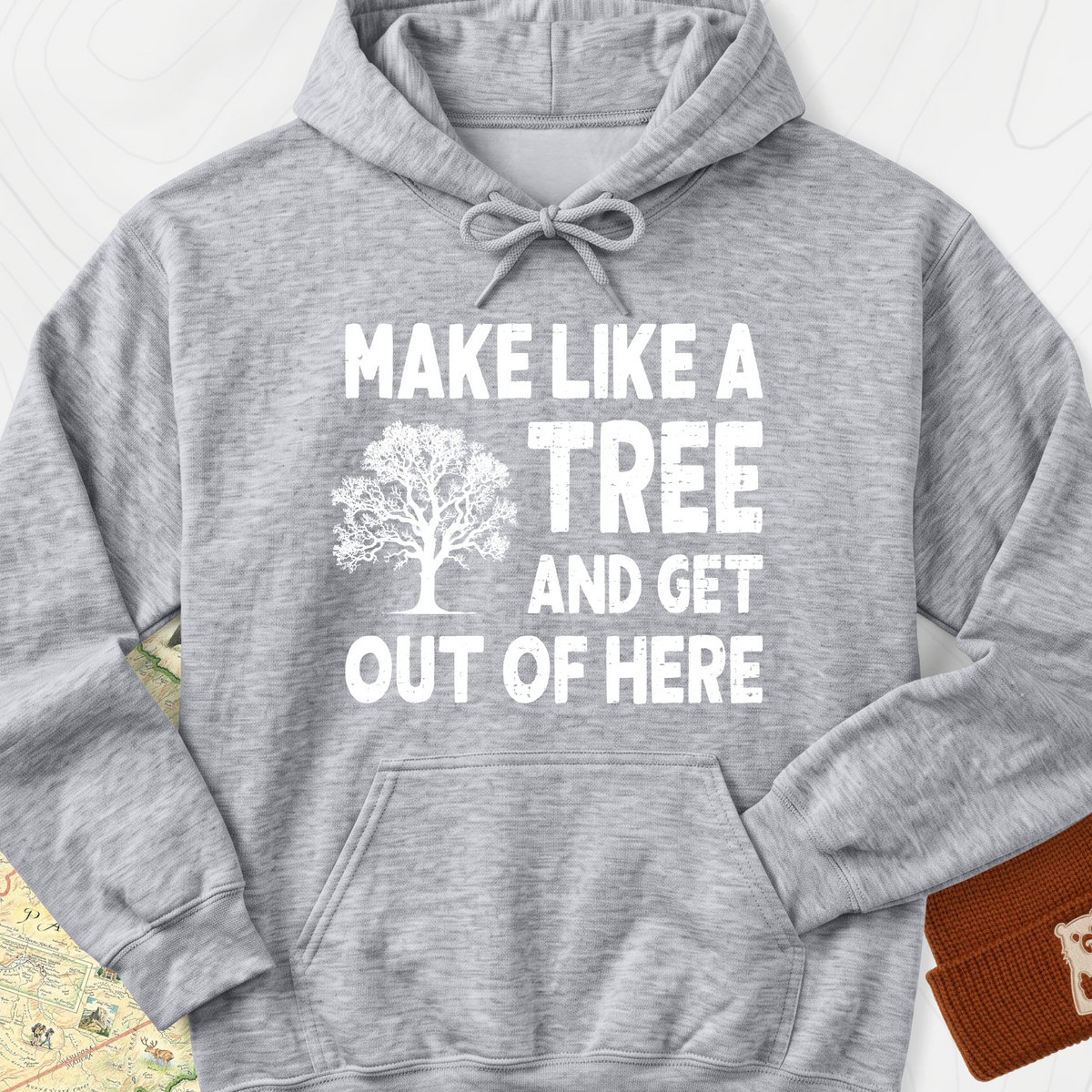 Make Like A Tree Hoodie - Sport Grey