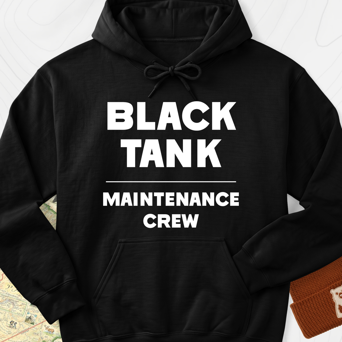 Black Tank Maintenance Crew Hoodie - Black