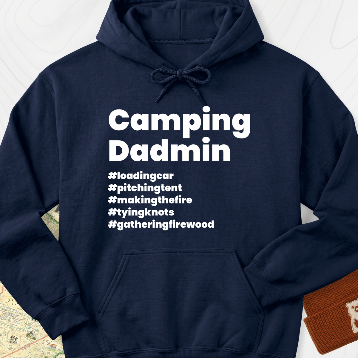 Camping Dadmin Hoodie - Navy