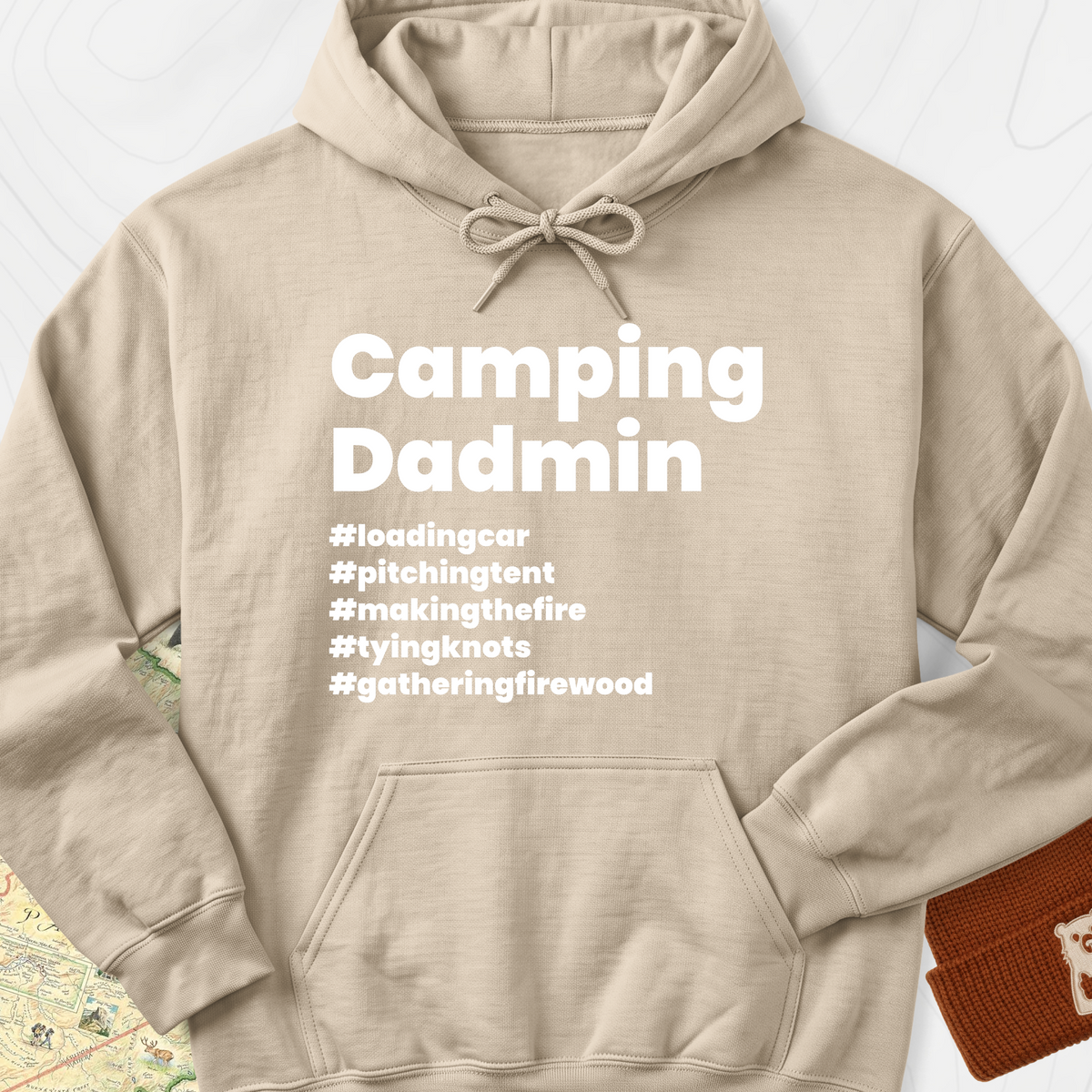 Camping Dadmin Hoodie - Sand