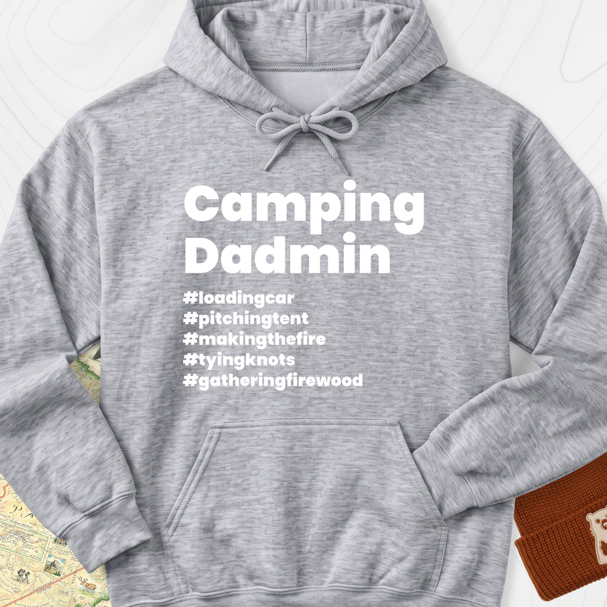 Camping Dadmin Hoodie - Sport Grey