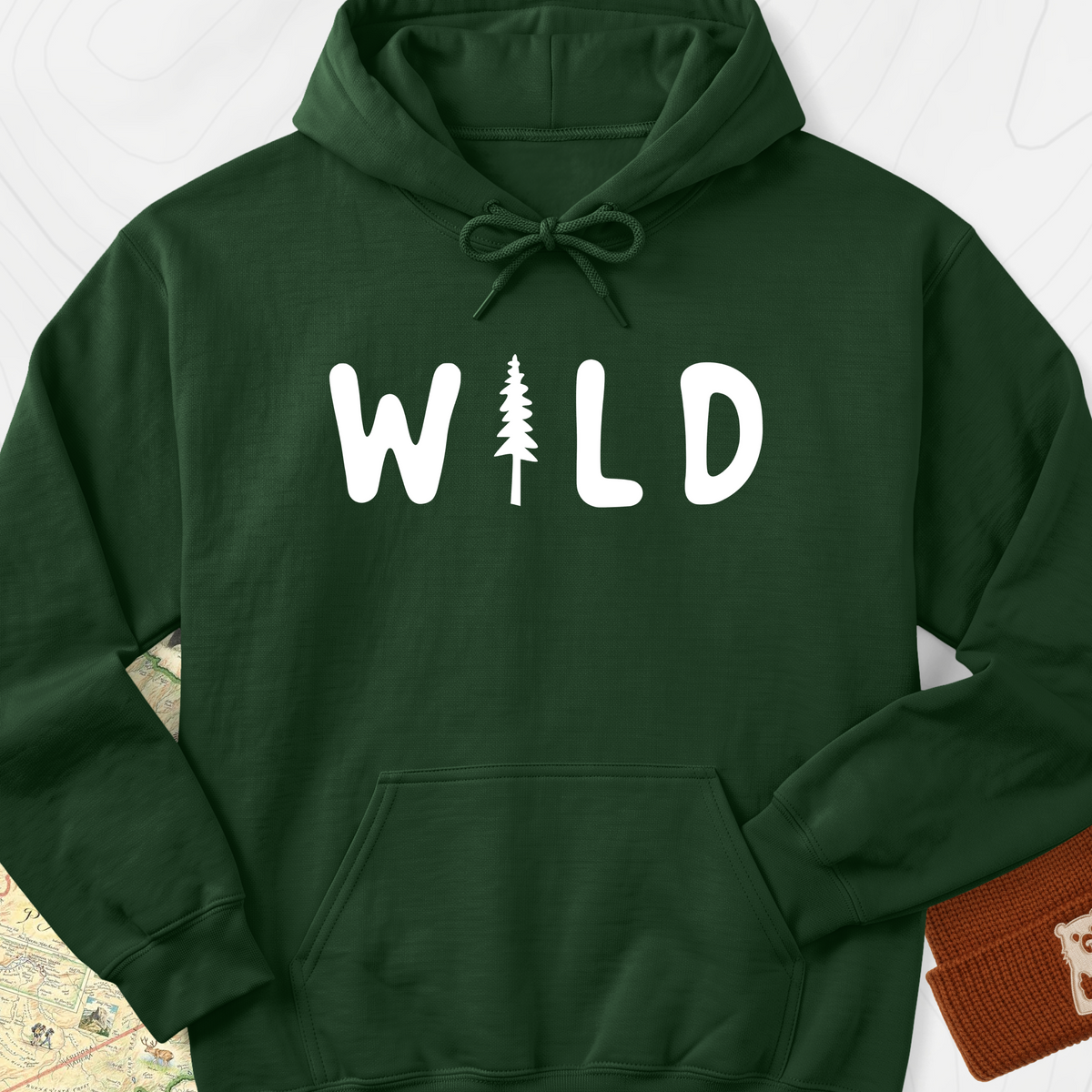 Wild Tree Hoodie - Forest Green