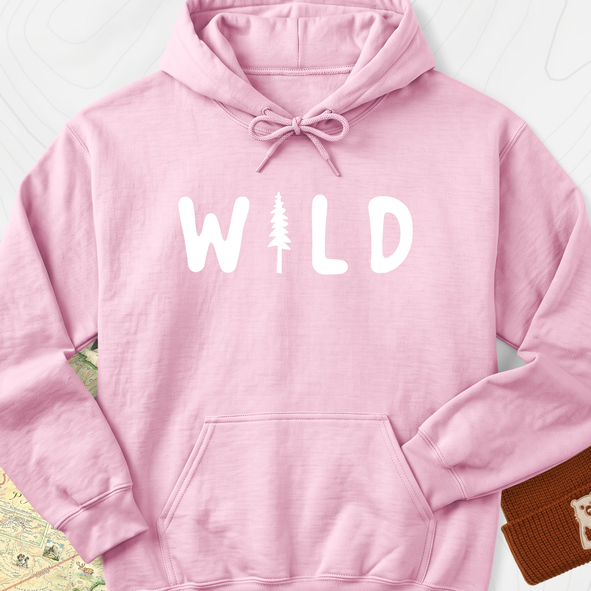 Wild Tree Hoodie - Light Pink