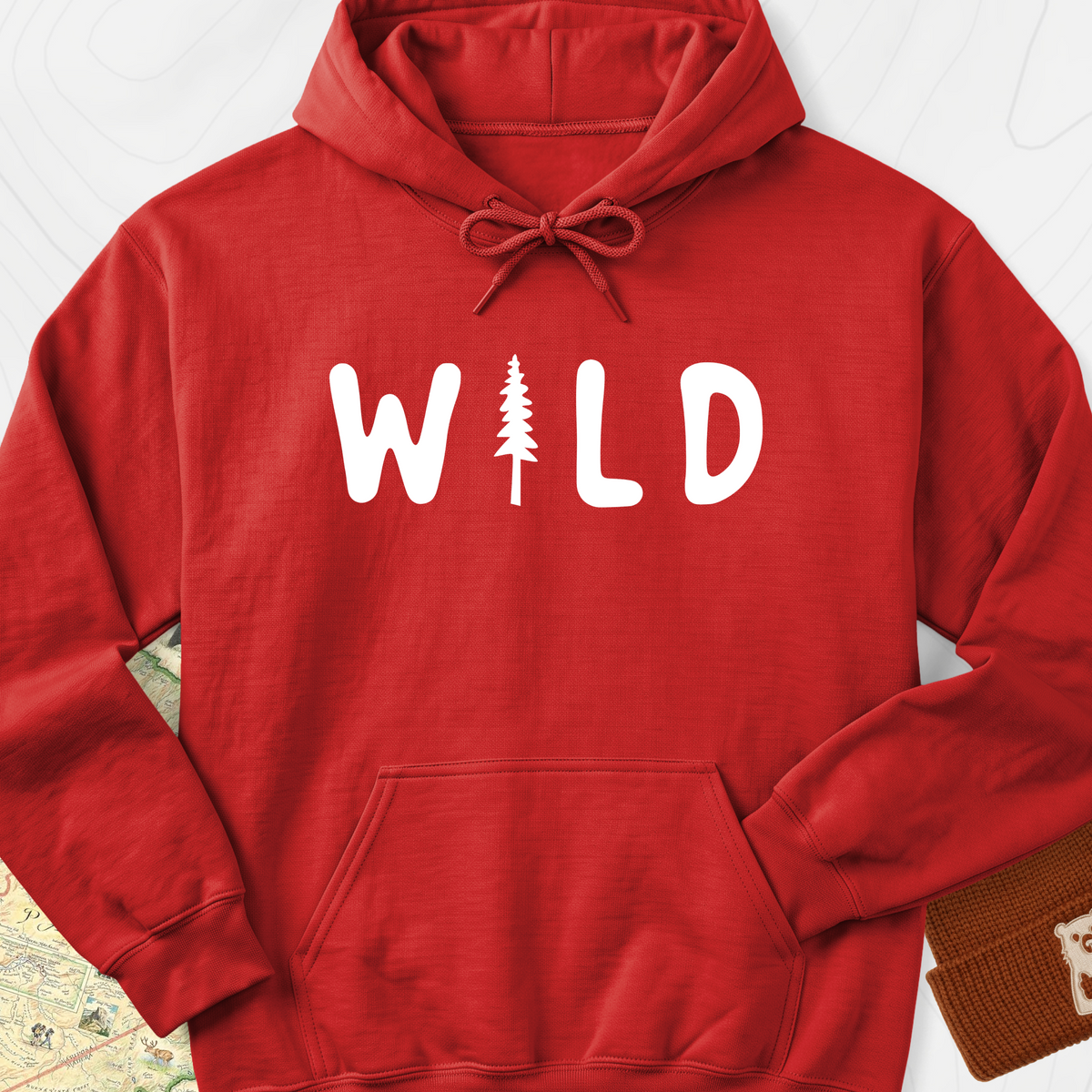 Wild Tree Hoodie - Red