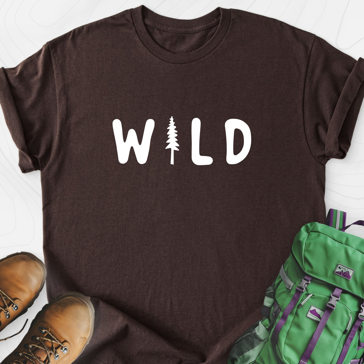 Wild Tree Dark Chocolate front print lightweight T-shirt