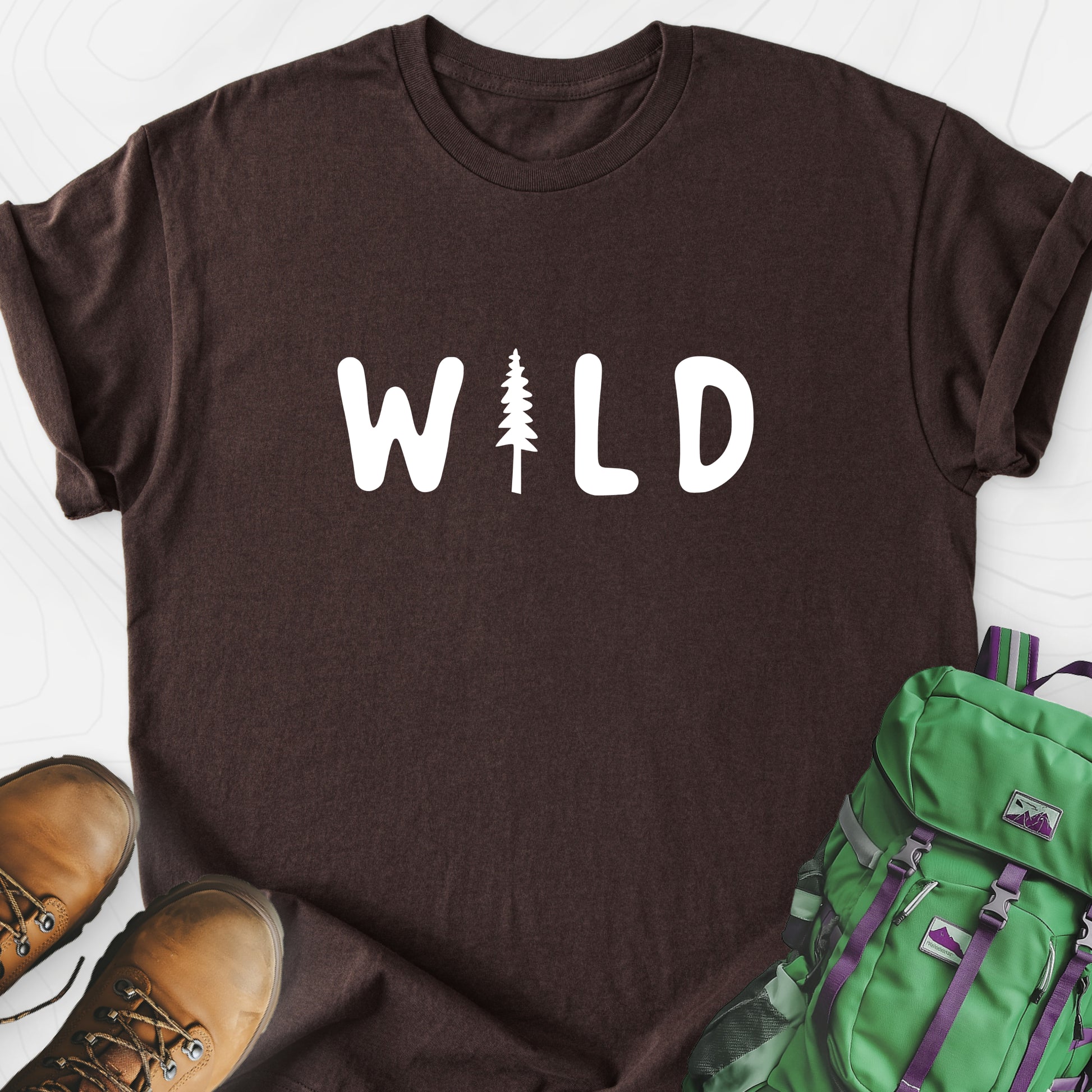 Wild Tree Dark Chocolate front print lightweight T-shirt