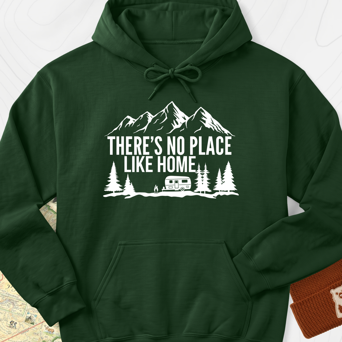 There's No Place Like Home Hoodie - Forest Green