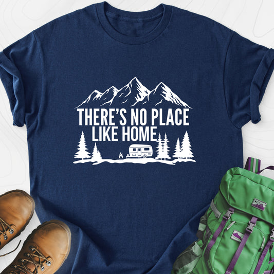 There's No Place Like Home Navy front print lightweight T-shirt