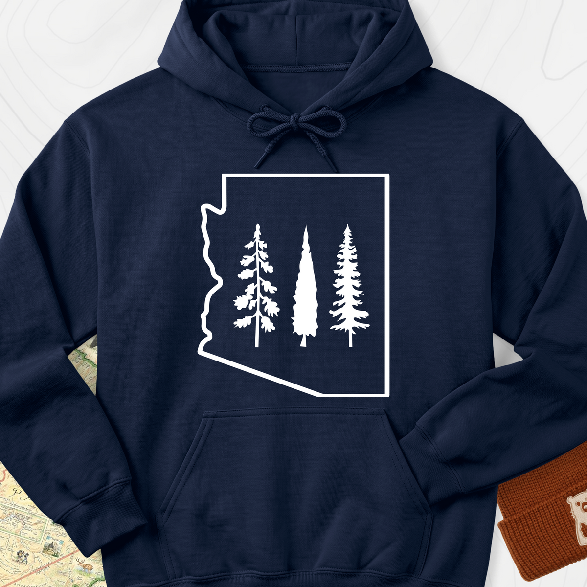 Arizona Trees Hoodie - Navy