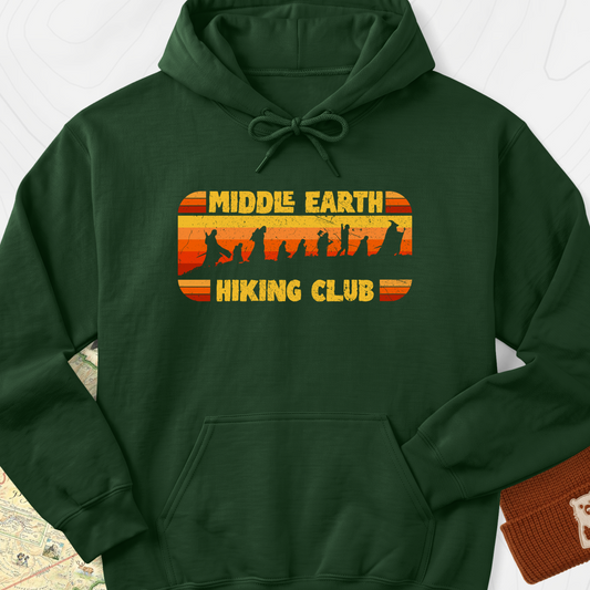 Middle Earth Hiking Club Hoodie - Forest Green