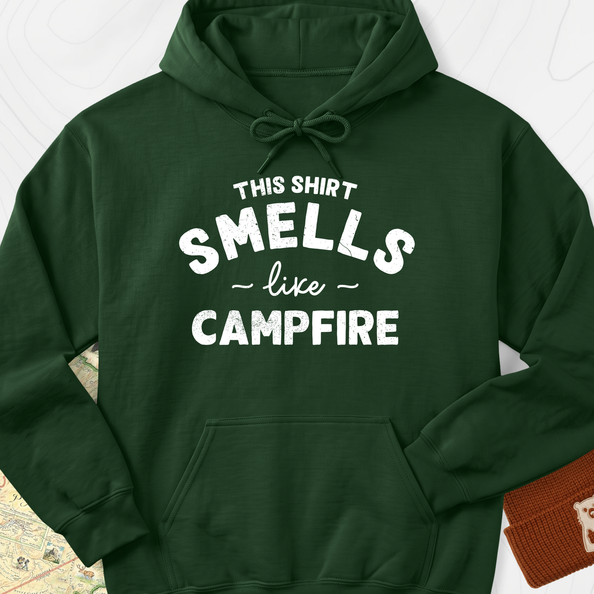 This Shirt Smells Like Campfire Hoodie - Forest Green