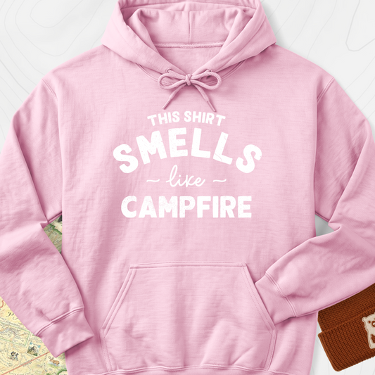 This Shirt Smells Like Campfire Hoodie - Light Pink
