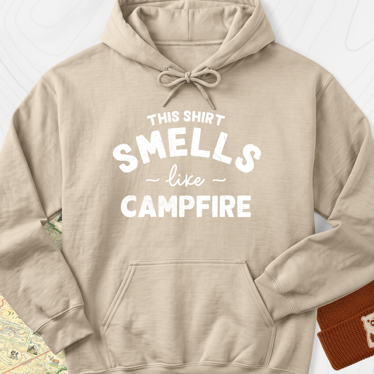 This Shirt Smells Like Campfire Hoodie - Sand