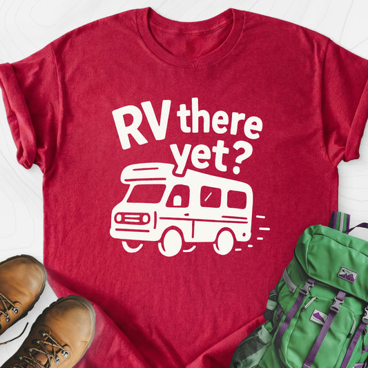 RV There Yet? Heather Red front print lightweight T-shirt