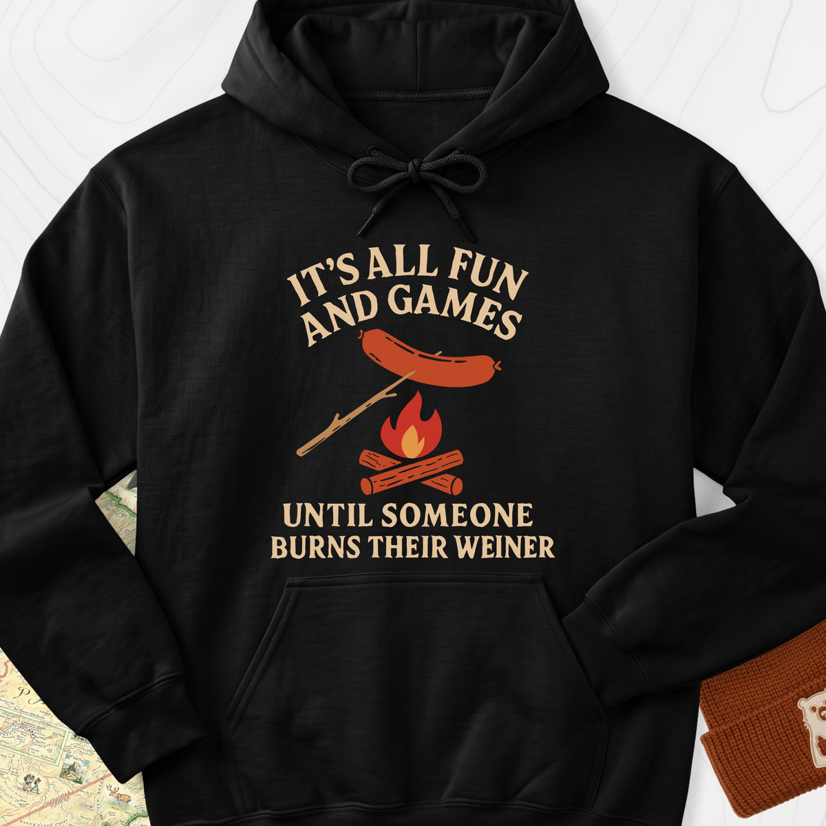 Burnt Wiener Club Hoodie - Black
