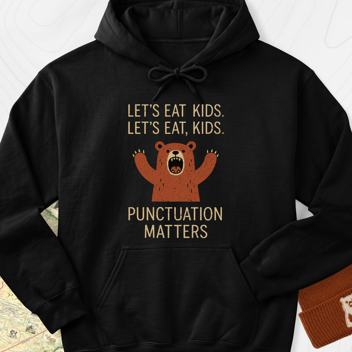 Punctuation Saves Lives Hoodie - Black