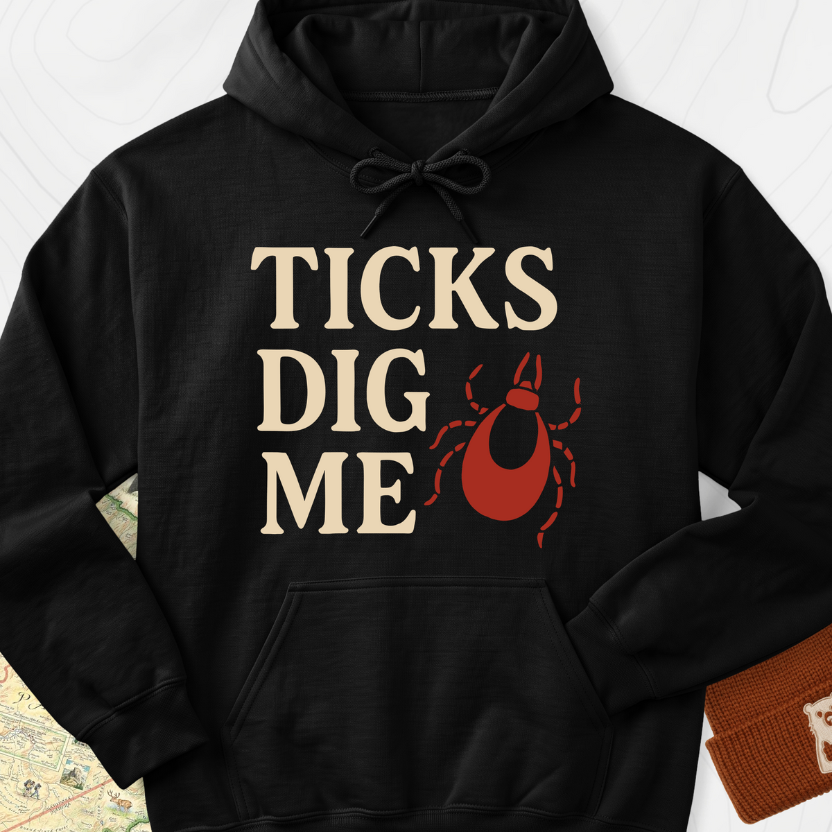 Ticks Dig Me Hoodie - Black