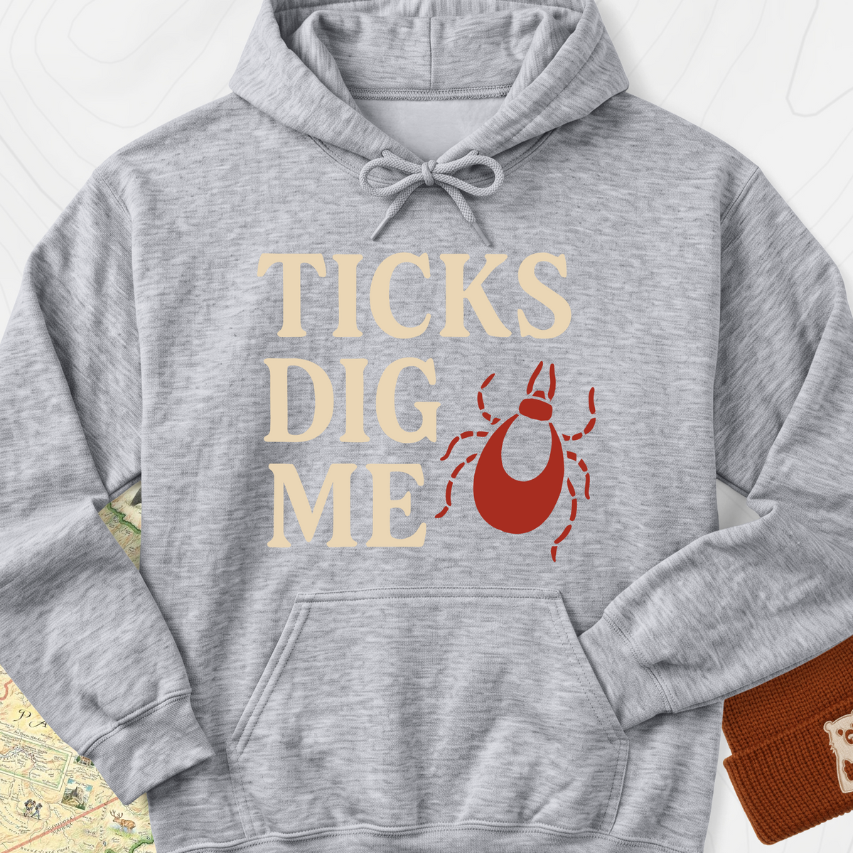 Ticks Dig Me Hoodie - Sport Grey